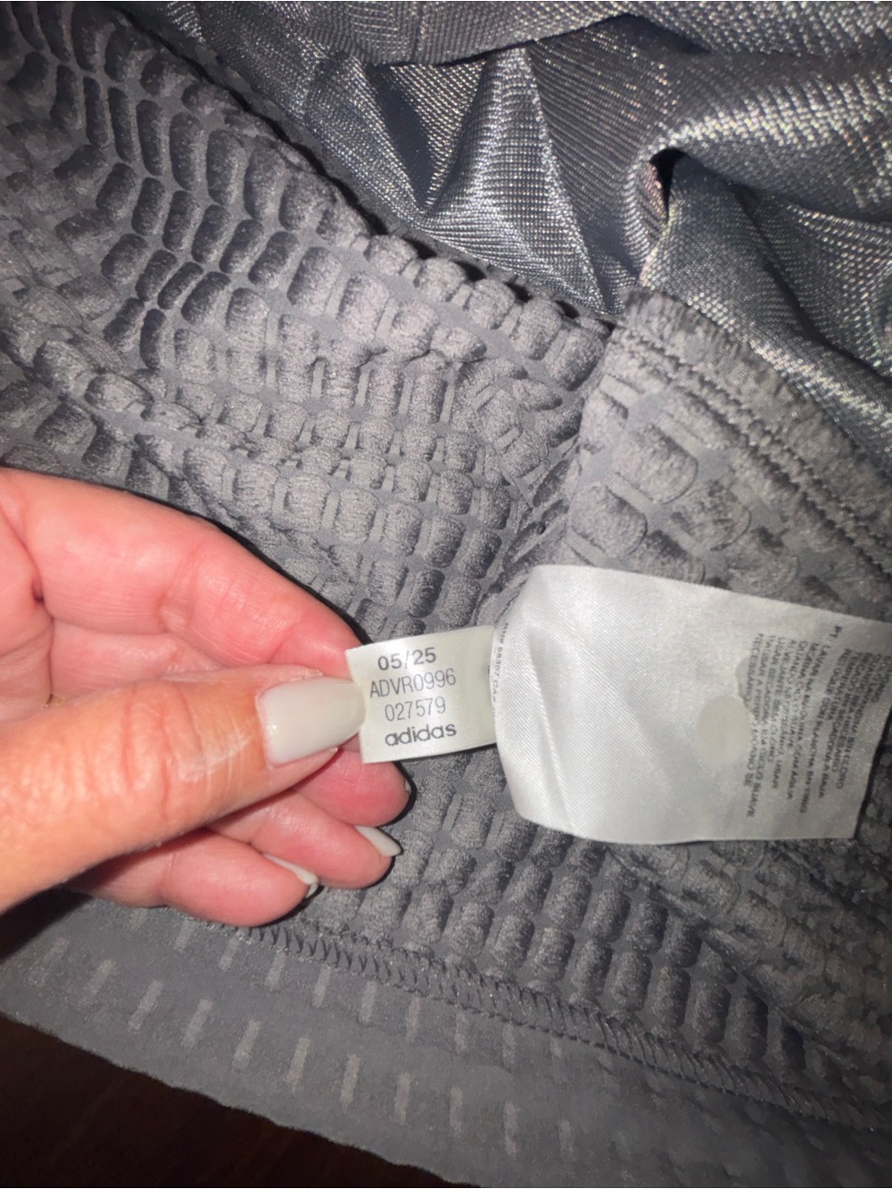 Adidas Gray Textured Hooded Quarter Zip Pullover Women’s Small Athletic - Picture 7 of 7